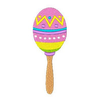 Maraca machine embroidery design by sweetstitchdesign.com