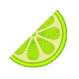 Lime slice machine embroidery design by sweetstitchdesign.com