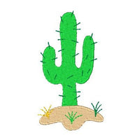 Cactus machine embroidery design by sweetstitchdesign.com