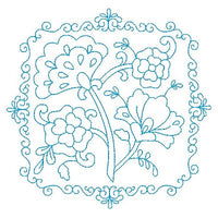 Les fleurs belle biazze quilt block by sweetstitchdesign.com