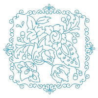 Les fleurs belle biazze quilt block by sweetstitchdesign.com