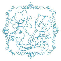 Les fleurs belle biazze quilt block by sweetstitchdesign.com