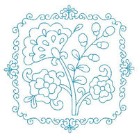 Les fleurs belle biazze quilt block by sweetstitchdesign.com