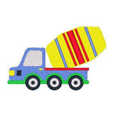 Cement truck machine embroidery design by sweetstitchdesign.com