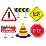 Construction road signs machine embroidery designs by sweetstitchdesign.com