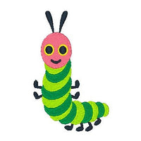Happy Caterpillar machine embroidery design by sweetstitchdesign.com