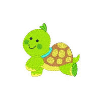 Cute baby turtle machine embroidery design by sweetstitchdesign.com