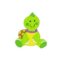 Cute baby turtle machine embroidery design by sweetstitchdesign.com