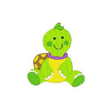 Baby turtle machine embroidery design by sweetstitchdesign.com