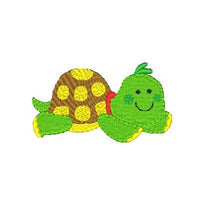 Cute baby turtle machine embroidery design by sweetstitchdesign.com