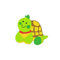 Cute baby turtle machine embroidery design by sweetstitchdesign.com