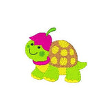 Baby turtle machine embroidery design by sweetstitchdesign.com