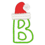 Christmas alphabet applique machine embroidery design by sweetstitchdesign.com