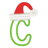 Christmas alphabet applique machine embroidery design by sweetstitchdesign.com