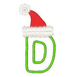 Christmas alphabet applique machine embroidery design by sweetstitchdesign.com