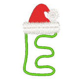 Christmas alphabet applique machine embroidery design by sweetstitchdesign.com