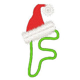 Christmas alphabet applique machine embroidery design by sweetstitchdesign.com