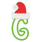 Christmas alphabet applique machine embroidery design by sweetstitchdesign.com