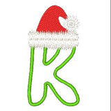 Christmas alphabet applique machine embroidery design by sweetstitchdesign.com