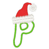 Christmas alphabet applique machine embroidery design by sweetstitchdesign.com