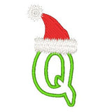 Christmas alphabet applique machine embroidery design by sweetstitchdesign.com