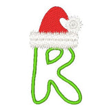 Christmas alphabet applique machine embroidery design by sweetstitchdesign.com