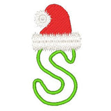 Christmas alphabet applique machine embroidery design by sweetstitchdesign.com