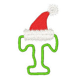 Christmas alphabet applique machine embroidery design by sweetstitchdesign.com