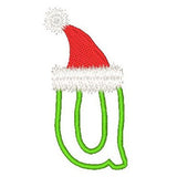 Christmas alphabet applique machine embroidery design by sweetstitchdesign.com