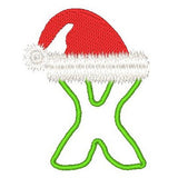 Christmas alphabet applique machine embroidery design by sweetstitchdesign.com