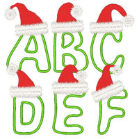 Christmas alphabet applique machine embroidery designs by sweetstitchdesign.com