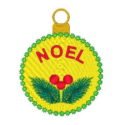 Christmas ornament fill stitch machine embroidery design by sweetstitchdesign.com
