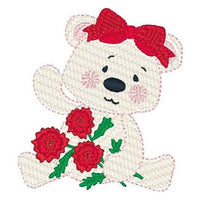 Valentine teddy bear machine embroidery designs by sweetstitchdesign.com