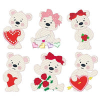 Valentine Bears Set - machine embroidery designs by sweetstitchdesign.com