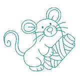 Roly poly sewing mouse machine embroidery design by sweetstitchdesign.com