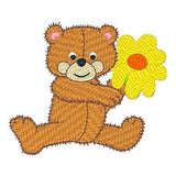 Old fashioned bear machine embroidery design by sweetstitchdesign.com