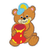 Old fashioned bear machine embroidery design by sweetstitchdesign.com