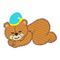 Old fashioned bear machine embroidery design by sweetstitchdesign.com