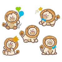 Sweet little lions applique machine embroidery designs by sweetstitchdesign.com