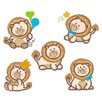 Sweet little lions applique machine embroidery designs by sweetstitchdesign.com