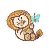 Sweet little lion applique machine embroidery design by sweetstitchdesign.com