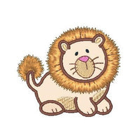 Sweet little lion applique machine embroidery design by sweetstitchdesign.com