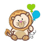 Sweet little lion applique machine embroidery design by sweetstitchdesign.com