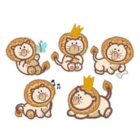 Sweet Little Lions applique machine embroidery designs by sweetstitchdesign.com