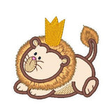 Sweet little lion applique machine embroidery design by sweetstitchdesign.com