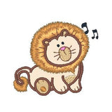 Sweet little lion applique machine embroidery design by sweetstitchdesign.com