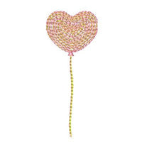 Valentine heart balloon machine embroidery design by sweetstitchdesign.com