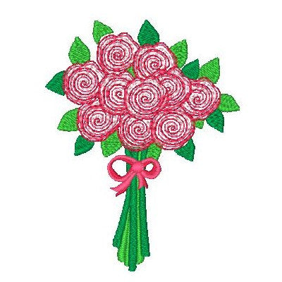 Floral machine embroidery design by sweetstitchdesign.com