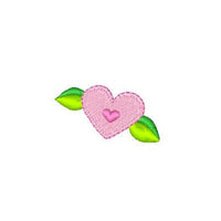 Mini fill stitch heart machine embroidery design by sweetstitchdesign.com