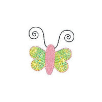 Mini fill stitch butterfly machine embroidery design by sweetstitchdesign.com